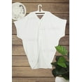 thumbnail image 5 of HAPPY BAY Women's Viscose Summer Button Closure Beachwear Duster Cardigan Beach Kimono for Women 3X-4X White, Plain, 5 of 5