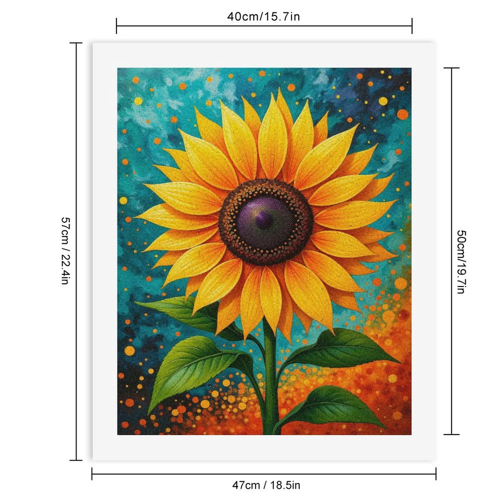 Paint by Numbers Kit for Adults, Colorful Sunflower Art Fantasy Nature Paint by Numbers, Easy Paint by Numbers Kit for Adults Beginner, DIY Adult Paint by Number Kits on Canvas, Home Decor