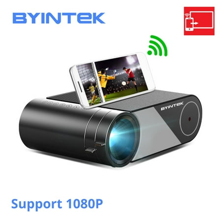 BYINTEK SKY K9 Multi-Screen Portable Projector 1080P Supported 250 ANSI Lumens Clear LED Home Theater Projector WiFi Wireless Display Compatible Smartphone PC Laptop PS4 for Home Office