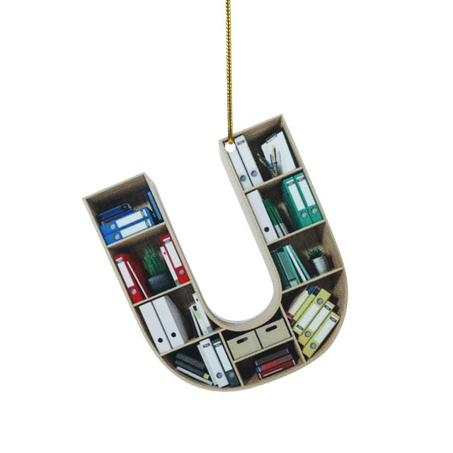 Heart Shaped Bookshelf Pendant for Book Lovers - Acrylic Ornament for Home and Unique
