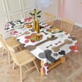 thumbnail image 3 of Paw Prints and Bones Rectangle Tablecloth 60"x102",Waterproof Polyester Rectangle Table Cloth, Wipeable Spillproof Polyester Tablecloth for Dining, Camping, Indoor and Outdoor, 3 of 6