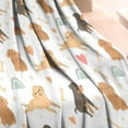 thumbnail image 3 of Dog Love Rainbow Blanket,Comfortable Soft Flannel Throw Blanket,All Season,Warm Lightweight Blankets for Sofa Bed Couch Living Room Chair,30"x40", 3 of 4