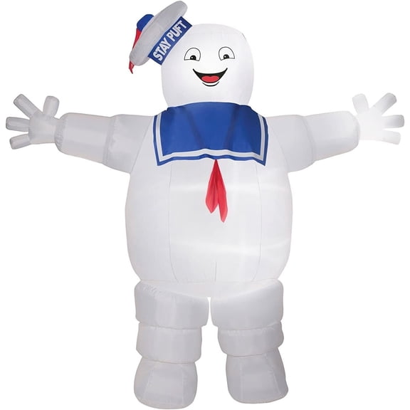 Gemmy Puft Marshmallow Man Lights Up 9 ft Yard Inflatables, Assorted Colors, 6.3 lbs