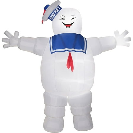 Gemmy Puft Marshmallow Man Lights Up 9 Ft Yard Inflatables, Assorted Colors, 6.3 Lbs