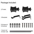 thumbnail image 6 of UTOPIA ALLEY Wall Mounted 3/4 Inch Curtain Rod - Curtain Rods For Windows 86 to 120 Inch, Adjustable Drapery Rods, Black Curtain Rods, Bedroom Curtain Rods, Tapestry Poles (Black, 86"-120"), 6 of 8