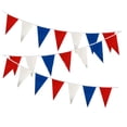 thumbnail image 6 of Ruibeauty 59Ft Red Blue and White Triangular Fabric Outdoor Pennant Banner, Bunting Flags Events Decoration, 6 of 8