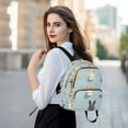 thumbnail image 6 of FORMRS Mini Backpack Purse for Women Travel Daypack Casual Shoulder Bag, Green Cute Rabbits, 6 of 7