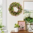 thumbnail image 6 of Artificial Flower Wreath, Spring Summer Decorative Wall Door Hanging, Faux Floral Arrangement for Home Porch Window Wedding Easter Decor, UV Resistant Indoor Outdoor Wreath, 6 of 6