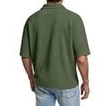 thumbnail image 5 of Bibifish Mens Polo Shirts Short Sleeve Waffle Knit Relaxed Fit Casual Shirts Pocket Daily Wear Tops, 5 of 5