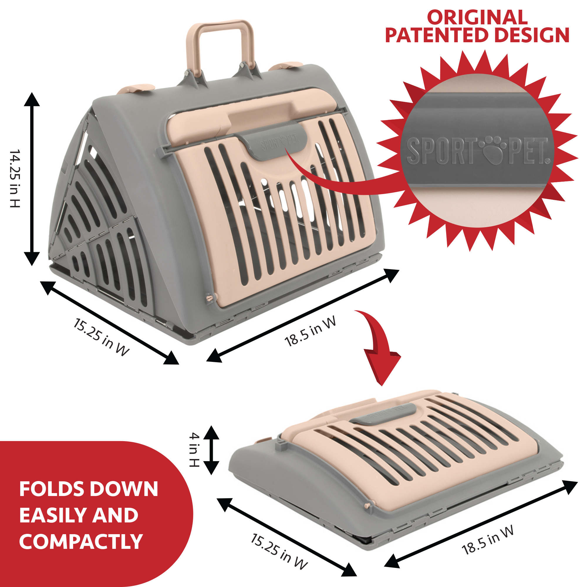SportPet Designs Extra Large Folding Cat Carrier photo 3