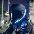 thumbnail image 2 of Agite el sonido de la barra de luz del casco de la motocicleta, luz de conducción nocturna, barra de luz del casco, luz de advertencia LED, 2 of 6