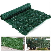 Artificial Faux Ivy Flexible Leaf Privacy Plastic Garden Fence, 50x300cm Green Garden Edging Border for Yard, Lawn, Vegetable Beds - Easy to Install, Weather-Resistant Decorative Fence
