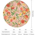 thumbnail image 2 of Pink Peach Tablecloth, Vintage Summer Tropic Fruits Leaves Flowers Table Cloth Cover for Holiday Home Picnic Party Wedding 60x60in, 2 of 6