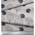 thumbnail image 3 of Soimoi Viscose Chiffon Fabric Tree & Sheep Animal Printed Craft Fabric by The Yard 42 Inch Wide, 3 of 3