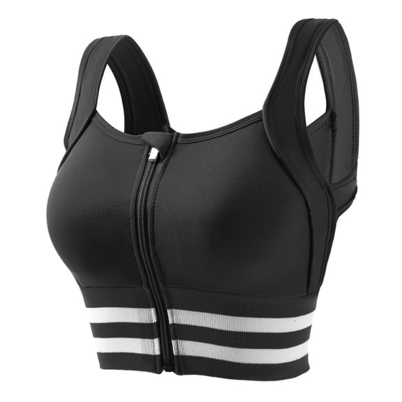 Quixlent Front Zip Sports Bras for Women High Impact Full Coverage Support Yoga Bra for Running Gym Fitness Workout