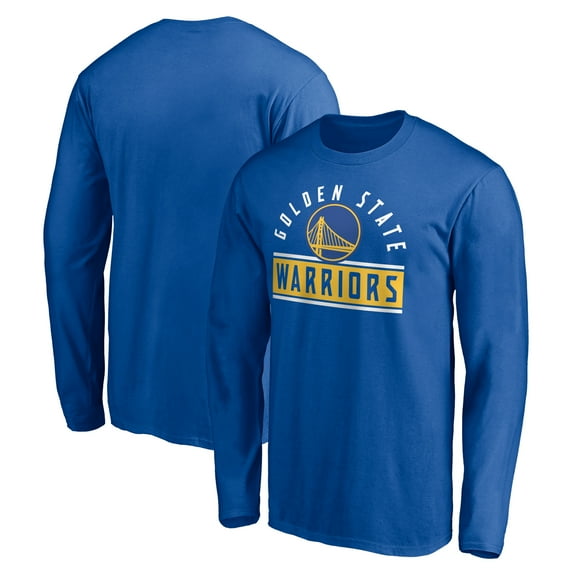 Men's Royal Golden State Warriors Team Arch Knockout Long Sleeve T-Shirt