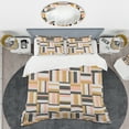 thumbnail image 2 of Designart 'Abstract Retro Geometric IX' Mid-Century Modern Duvet Cover Set, 2 of 4