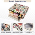 thumbnail image 3 of FORMRS Womens Corduroy Tote Bag Crossbody Shoulder Handbag with Pocket, Beige Red Floral, 3 of 7