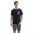 thumbnail image 4 of Men's Short Sleeve Short Pants Set Casual Printed Loose Fit Round Neck, 4 of 6