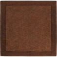 thumbnail image 6 of BoutiqueRugs Cord Bordered Solid Dark Brown Area Rug - Dark Brown - 18" x 18" Sample, 6 of 14
