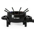 thumbnail image 3 of Sunvivi 3 QT Fondue Set, Electric Fondue Pot Set for Melting Chocolate & Cheese, 1000W Non-Stick Fondue Maker with Adjustable Temperature Control and 8 Color-Coded Forks, Ideal for Dessert & Broth, 3 of 10