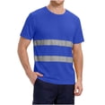 thumbnail image 2 of UVEASISHA Safety Shirts for Men Reflective Strips Quick Dry T-Shirts High Visibility Construction Work Shirt Short Sleeve Lightweight Mesh T Shirts Blue XXL, 2 of 10