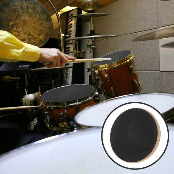 SEWCHICS Drum Mute Pads Black Soundproof for Home Use Musicians 1Set