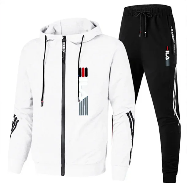 2023 Nuevo chándal informal de manga larga con capucha para hombre, conjunto de dos piezas con capucha y pantalones, ropa de calle de fitness a la moda, conjunto de otoño para hombre 3XL