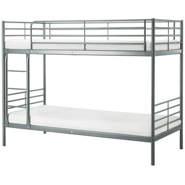 Ikea Twin Size Bunk Bed Frame Silver, Ikea Bunk Bed Assembly Instructions Metal