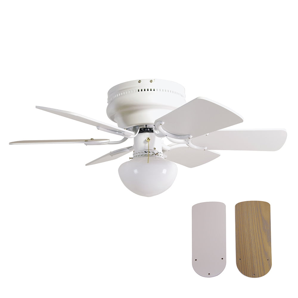 Light Kit Compatible Indoor White Ceiling Fan Hampton Bay Hawkins 44 in 