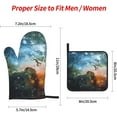 thumbnail image 4 of Galaxy Space. (2) Print Oven Mitts and Pot Holders Sets 4 Piece Set Kitchen Women Men Cooking Baking Microwave Heat Resistant, 4 of 6