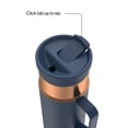 thumbnail image 3 of Contigo 20 oz Stainless Steel Travel Mug Tumbler – Leak-Proof Insulated Coffee Mug, Keeps Drinks Hot, Side Handle, Dark Blue/Bronze, 3 of 7