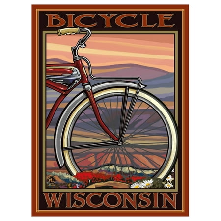 Bicycle Wisconsin Old Half Bike Giclee Art Print Poster by Paul A. Lanquist (9