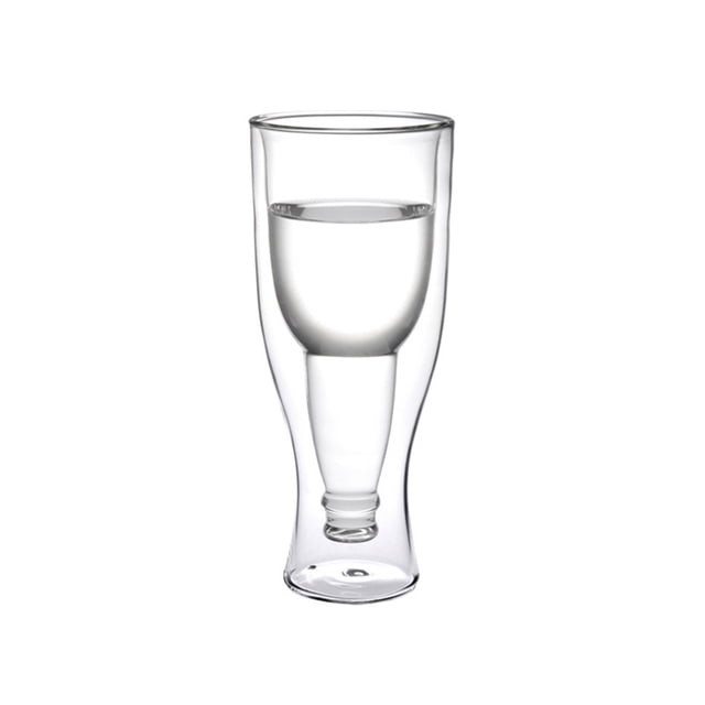 Vaso de vidrio HappyWare doble pared para cerveza 350ml