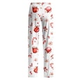 thumbnail image 4 of Christmas Pajama Pants for Women Christmas Print Casual Pj Bottoms Soft Comfy Lounge Sleepwear Pants Elastic Waist Pjs Pants Watermelon Red,L, 4 of 5