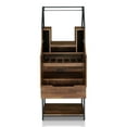 thumbnail image 4 of Furniture of America Reon Multi-Storage Wine Cabinet, Light Hickory, 4 of 7