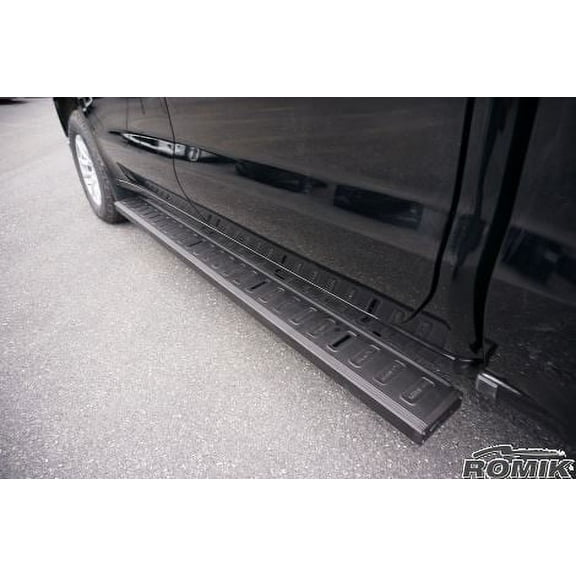 2019-Present Fits Chevrolet Silverado Extended Cab Running Boards ROF-T Side Steps Bl