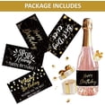 thumbnail image 3 of 40PCS Happy Birthday Wine Bottle Label Stickers Black Gold Mini Champagne Labels Celebrating Adhesive Label Wine Bottle Decorations, 3 of 9