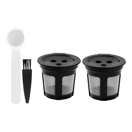 

2x Coffee Filters with Lid Friendly Refillable Stainless Steel Mesh Strainer Easy to Use Coffee Machine Filters Premium for Cfp301 Parts