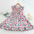 thumbnail image 1 of LOVZFMLL Girls' Summer Solid Color Short Sleeve Round-Neck Mesh Princess Dress For Kids, 1 of 3