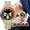 Black plate with gold trim, variant on Iced Out Rainbow Watch for Men, Gold Stainless Steel Chronograph Quartz Wristwatch with Cubic Zirconia, Bling Hip Hop Watch