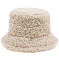 thumbnail image 1 of Teddy Style Lambs Wool Bucket Hat Cute Girls Outdoor Sports Fisherman Cap For Women Casual Winter Warm Hat, 1 of 5