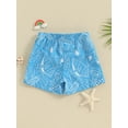 thumbnail image 5 of vera natura Kids Boys Swim Trunks Summer Ocean Animal Print Elastic Drawstring Beach Shorts Toddler Swimwear Bathing Suit, 5 of 8