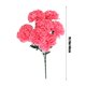 thumbnail image 3 of Ramo de flores artificiales de claveles rosa intenso - Arreglo floral de seda de 18" para decoración del hogar, centro de mesa de comedor, decoración del salón, 3 of 6