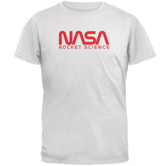 NASA Worm Rocket Science Mens T Shirt White SM