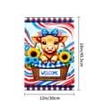 thumbnail image 4 of Amhnf Patriotic Cow With Sunflowers Welcome Garden Flag For Home Outdoor Garden Yard Decor 12x18 inch, 4 of 5
