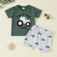 thumbnail image 2 of UAYOTSE Toddler Baby Boy Outfit Cart Hole Shirt Shorts Set Summer Vocation Clothes,Sizes 6-12 Months, 2 of 7