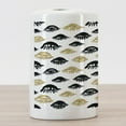 thumbnail image 3 of Trippy Ceramic Toothbrush Holder, Woman Eyes with Eyelash Unusual Style Fashion Modern Design Print Graphic, Decorative Versatile Countertop for Bathroom, 4.5" X 2.7", Yellow and Black, by Ambesonne, 3 of 4