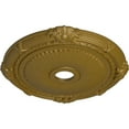 thumbnail image 3 of Ekena Millwork 27 1/2"OD x 3 7/8"ID x 2 1/4"P Heaton Ceiling Medallion (Fits Canopies up to 6 1/2"), Hand-Painted Gold, 3 of 6