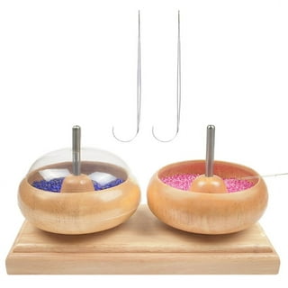 Spin & String Double Wooden Bead Spinner, SEED BEAD TOOLS